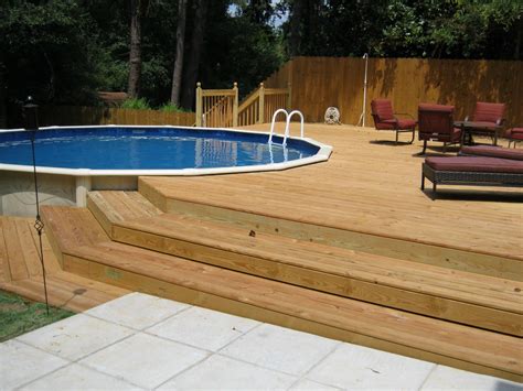 How wide should the deck around an inground pool be?