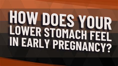 How will my stomach feel if I'm pregnant?