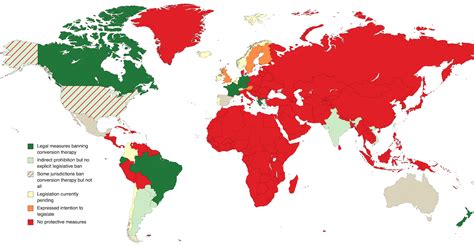 In which countries is PDA illegal?