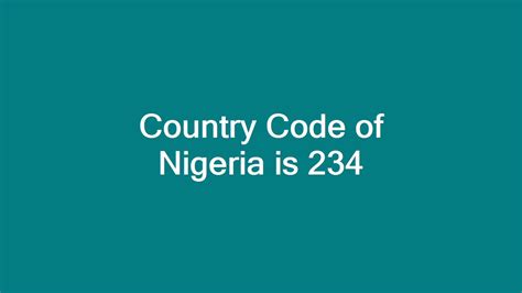 Is +234 for Nigeria?