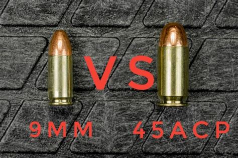 Is .45 faster than 9mm?