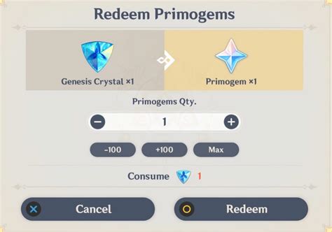 Is 1 Genesis Crystal 1 primogem?