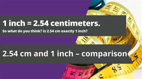 Is 1 inch exactly 2.54 cm?