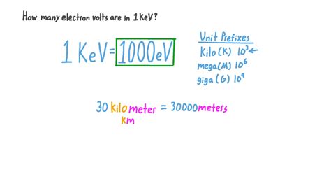 Is 1 keV equal to a volt?