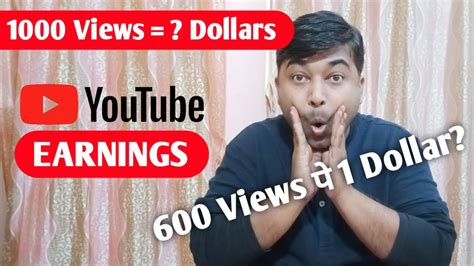 Is 1000 views 1 dollar on YouTube?