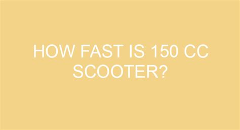 Is 150 cc Fast?