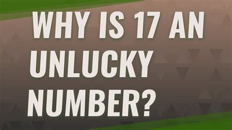 Is 17 a unlucky number?