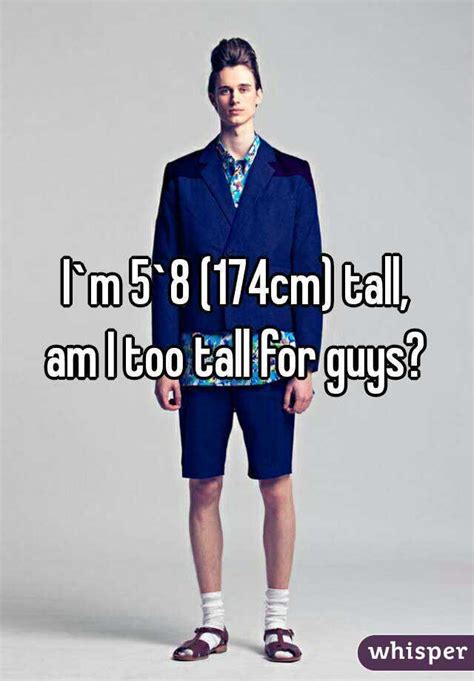 Is 174 cm 5 7 or 5 8?