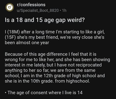 Is 18 and 15 age gap bad?