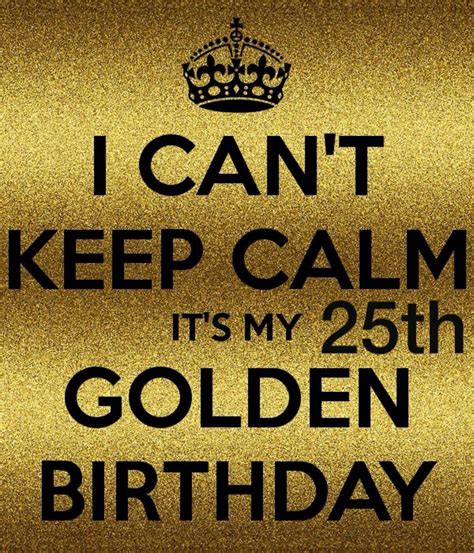 Is 25th birthday golden?