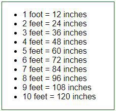 Is 3 feet 12 inches?
