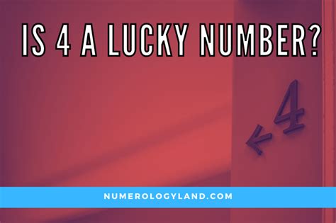 Is 4 a lucky number in Europe?
