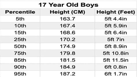 Is 5 8 tall for a 17 year old boy?