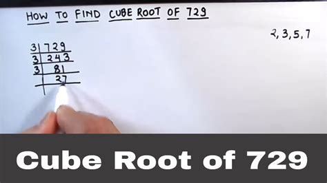 Is 729 a perfect cube?