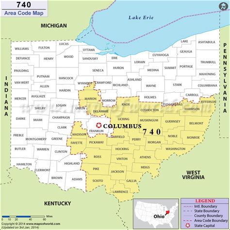 Is 740 an Ohio area code?