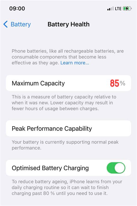 Is 85% battery health OK?