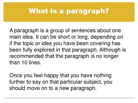 Is 9 sentences a paragraph?