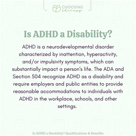 Is ADHD considered to be a disability?