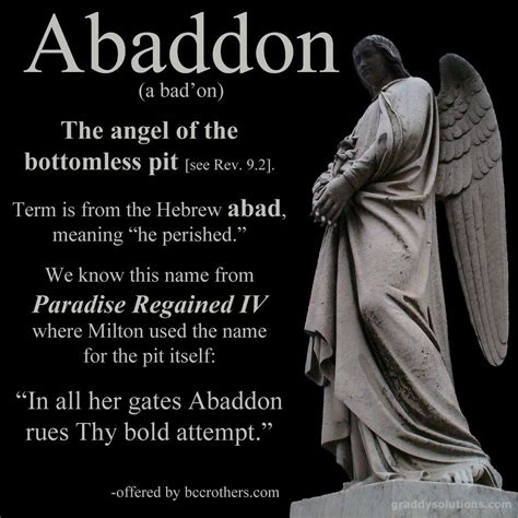 Is Abaddon an angel of God?