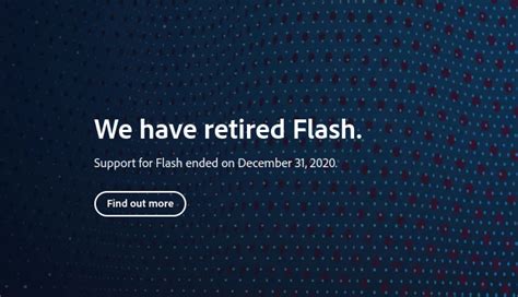 Is Adobe Flash retired?