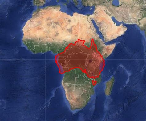 Is Africa bigger than Australia?