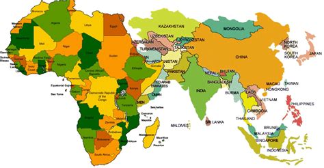 Is Africa or Asia bigger?