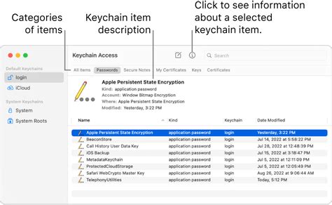 Is Apple keychain stored locally?