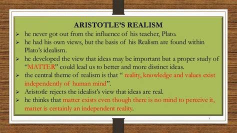 Is Aristotle the father of realism?