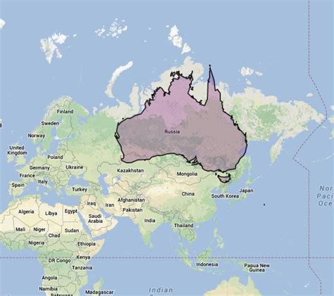 Is Australia smaller than Russia?