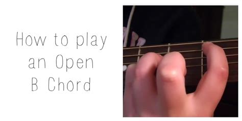 Is B an open chord?