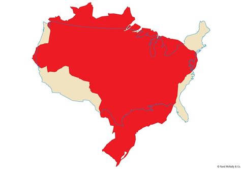 Is Brazil bigger than continental US?