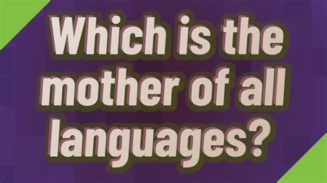 Is C the mother of all languages?