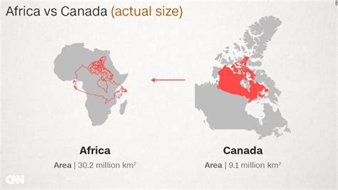 Is Canada bigger than Africa?
