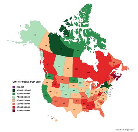 Is Canada richer than the USA?