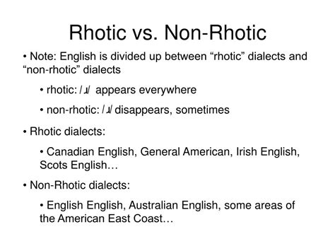 Is Canadian a Rhotic?
