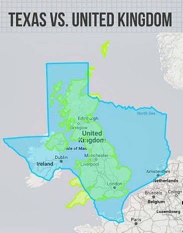 Is England as big as Texas?