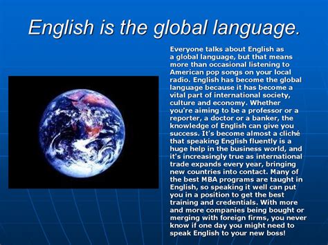 Is English is a global language?