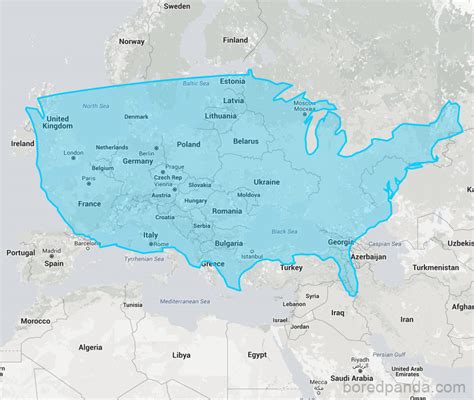 Is Europe bigger than the US?