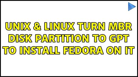 Is Fedora MBR or GPT?
