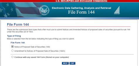 Is Form 144 filing good or bad?