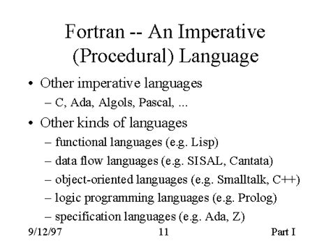 Is Fortran procedural or imperative?