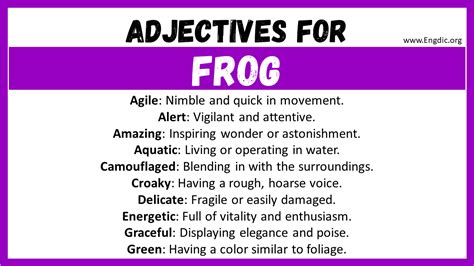 Is Frog an adjective?