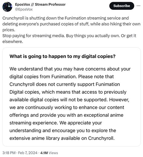 Is Funimation shutting down 2024?