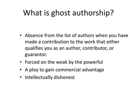 Is Ghost Authorship ethical?