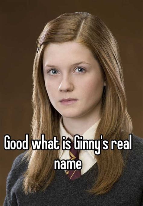 Is Ginny's real name Virginia?