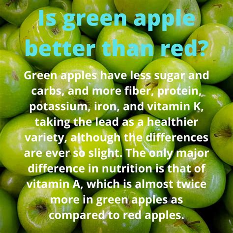 Is Green Apple healthier than red?