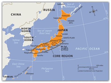 Is Japan larger than Korea?