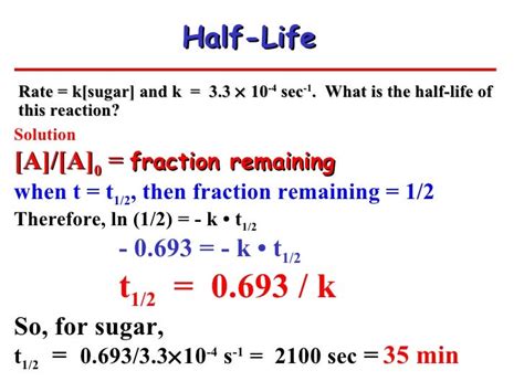 Is K equal to half-life?