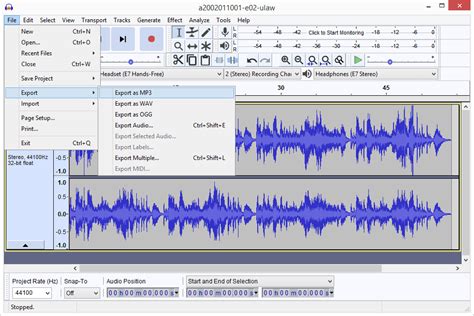Is MP3 or WAV better for Audacity?