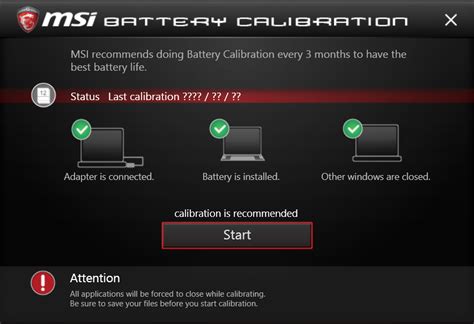 Is MSI battery calibration necessary?